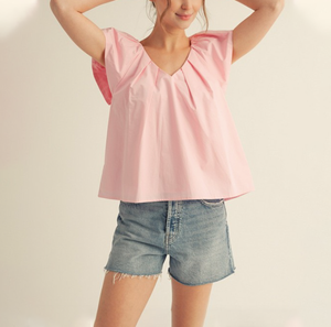 เสื้อยืดแฟชั่นผู้หญิงคอวีทรงหลวม แขนสั้น สีพื้น เรียบง่าย สไตล์ลำลอง สำหรับฤดูร้อน น้ำหนักเบา รับผลิตตามแบบ OEM - Product Image 2