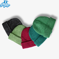Winter Fruit & Bows Patroon Naadloze Warme Hoge Elastische 100% Acryl Gebreide Muts Skull Cap Waffle Thermische Hoed