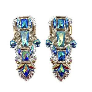 Carnevale oro metallo acrilico accessori Costume ferro su strass rifilatura resina Applique Patch per Notting Hill carnevale - Product Image 6