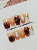 Vente en gros d'usine : Ongles à presser en acrylique faits main de haute qualité, styles mixtes aléatoires avec livraison stable