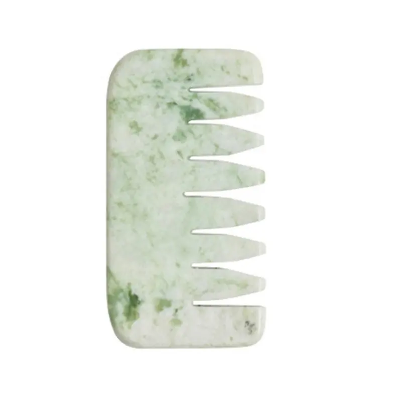 White Jade Handheld Body Massager Gua Sha Scraping Massage Tool for Face and Body for Scalp Comb and Guasha Comb Stone Therapy