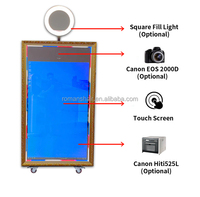 Cabina de Fotos con Espejo para Eventos o Bodas, Marco LED con Función SDK, Espejo Fotográfico con Cámara e Impresora para Fiestas