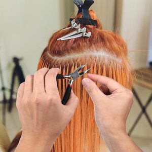 Pinzas Profesionales de Acero Inoxidable Negras Obexa para Extensiones de Cabello, Herramienta de Estilismo para Extensiones de Cabello - Product Image 6