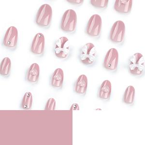 12 Pcs Gradient <b>Acrylic</b> Half Cover Almond Shape Artificial Fingernails <b>Glue</b> Custom Candy False Nails for Dating Party - Product Image 4