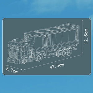 MOULD KING 24125 Container Freight Truck Building <b>Blocks</b> Set Logistics Vehicle Model MOC Bricks Toys for Kids Adults DIY Gift - Product Image 4