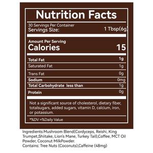 Café orgánico de hongos con Ashwagandha y Melena de León, suplemento energético de marca privada OEM/ODM para mejorar la inmunidad - Product Image 2