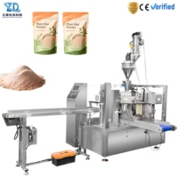 Machine d'emballage multi-stations haute vitesse pour sachets préformés, poudre, fermeture éclair, plastique, Doypack, sacs à fond plat, remplissage, scellage et alimentation