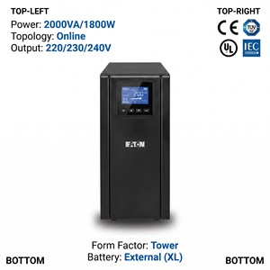 เครื่องสำรองไฟฟ้าแบบออนไลน์ DX Series DX2000CNXL 2kVA 1.6kW 220V CE ISO ระบบแปลงไฟแบบคู่ พร้อมแบตเตอรี่สำรองใช้งานได้นาน สำหรับระบบสถานีฐานโทรคมนาคม - Product Image 3