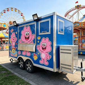 Spain Churros Trailer Street Food Truck Mobile <b>Kitchen</b> Food Trailer Food Truck Fully Equipped Outdoor Bar Kiosk Bbq Grill Cart - Product Image 2