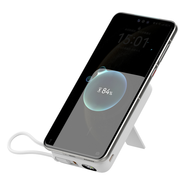 Custom Power Bank 10000mah Wireless Power Bank With Digital Display and Holder Magnetic Fast Charging Built in Cable Battery