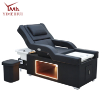 Lit de lavage de cheveux professionnel personnalisé pour spa, avec lavabo et repose-pieds, pour salon de coiffure, idéal pour la thérapie capillaire thaïlandaise