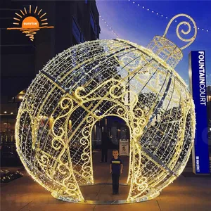 Outdoor Lights Christmas Arch Tunnel/custom Size Custom Color Shimmer Decoration Arch/Christmas Ball Garland Arch Decoration