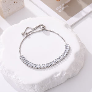 Women's Trendy Stainless Steel 18k <b>Gold</b> Plated Strand Pendant Necklace Customizable Gift - Product Image 2