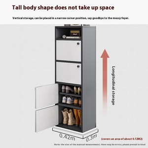 Armoire à chaussures au design moderne avec boîte de <span class=keywords><strong>rangement</strong></span> à absorption élevée et étagère à chaussures intégrée simple pour un usage domestique dans les couloirs étroits - Product Image 2