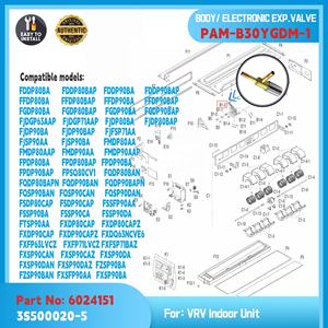 Vanne d'expansion électronique d'origine PAM-BA0YGDM-1 3SA50107-4 pour climatiseur Daikin VRV, pièces de rechange. Pièces HVAC - Product Image 2