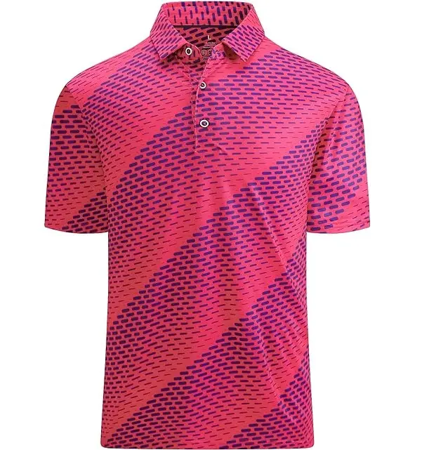 חולצות פולו גולף מהיר יבש לגברים דפוס לוגו מותאם אישית הדפסה דיגיטלית רקמת בד סרוג חולצות ספורט סובלימציה