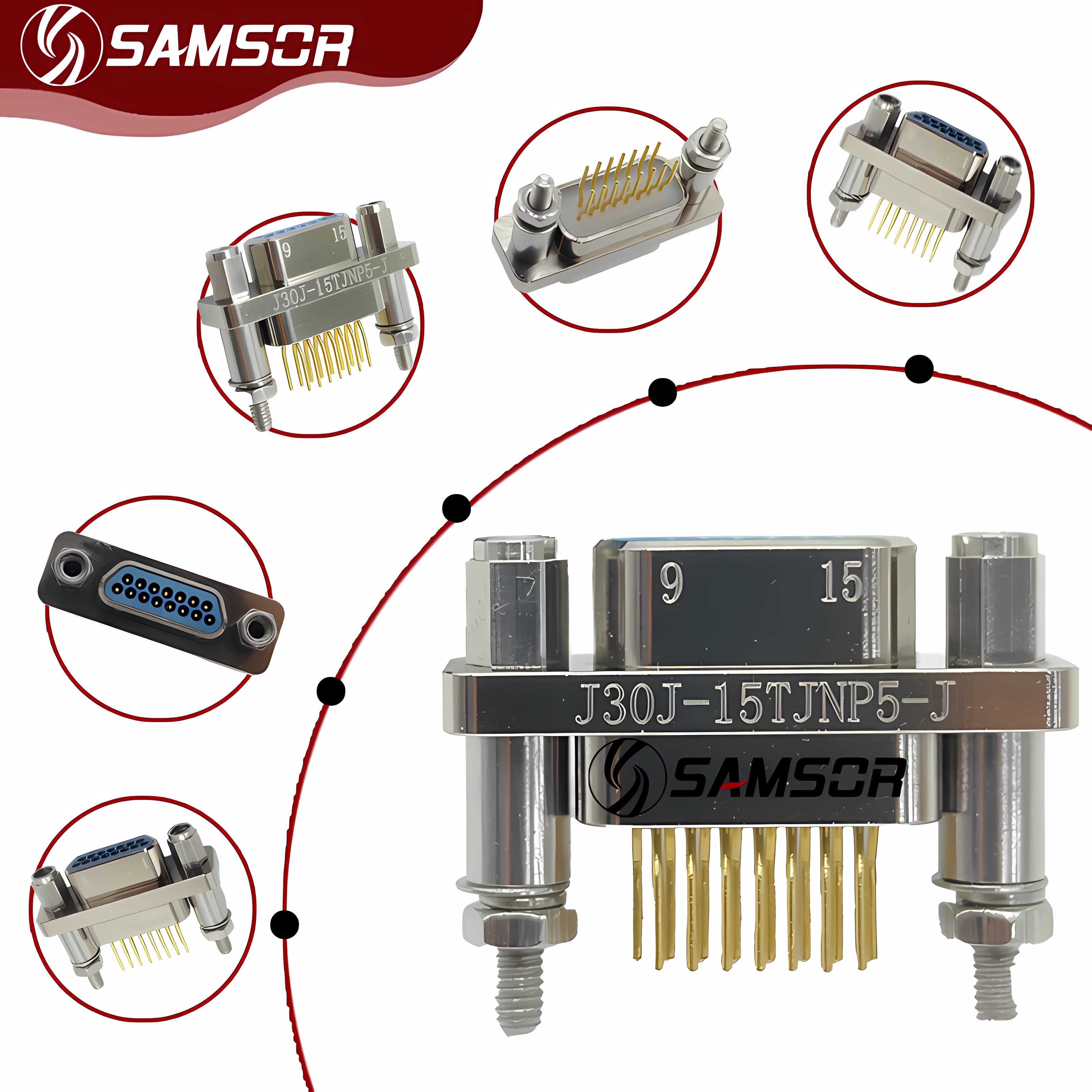 male connector 15 pin
