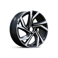 Jantes en alliage d'aluminium 15x6.5 16x7.0 4x100 PCD ET37 CB 60.1, finition usinée turbine directionnelle, pour berlines, performance CNC