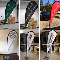 Drapeau à franges personnalisé pour la promotion de produits RONNINGSTAR, publicité extérieure, drapeaux à franges de plage, support de bannière personnalisé pour les événements sportifs