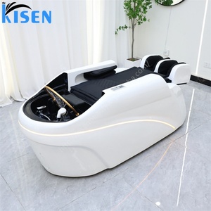 KISEN Offre Spéciale Fauteuil de Lavage Électrique pour Salon de Coiffure et Spa avec Table de Massage et Vaporisateur de Thérapie Capillaire - Product Image 1