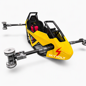 Aeronave eVTOL, coche volador eléctrico SKYVOLT, taxi aéreo tripulado ultraligero personal, vehículo aéreo de estructura abierta - Product Image 1