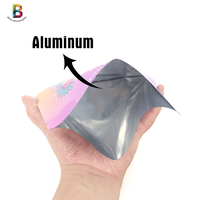 Sacs d'emballage alimentaire personnalisés imprimés sous vide, à trois soudures latérales, anti-odeur, en aluminium laminé avec fermeture éclair pour aliments