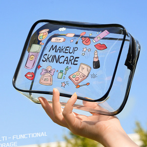 Kit de Primeros Auxilios Esencial <span class=keywords><strong>para</strong></span> Viajes, Bolsa de Maquillaje Transparente de PVC Impermeable, Organizador de Viaje, Bolsa de Aseo 20x15x6cm, Logotipo Personalizado - Product Image 2