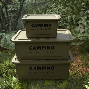 Large Capacity Household <b>Storage</b> <b>Box</b> with Lid, Thickened Heavy Duty Outdoor <b>Camping</b> Bin, Car Trunk Organizer <b>Box</b> - Product Image 2