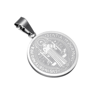 Edelstahl San Benito Halskette für Männer Frauen Katholische Saint Benedict Medaillon Anhänger Halskette Long Choker Schmuck - Product Image 3