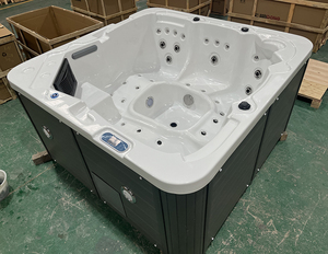 Paresseux spa bain à remous piscine extérieure cascade 5 personnes spa baignoires tube chaud extérieur tina carré intex spa bain à remous <span class=keywords><strong>écume</strong></span> - Product Image 2