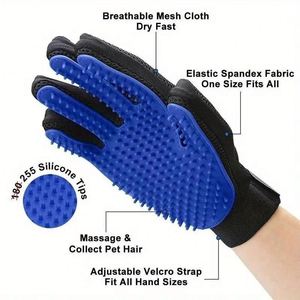 Gant de toilettage et de massage pour chiens et chats, pour poils longs et courts, brosse anti-poils et démêlante pour animaux de compagnie - Product Image 2