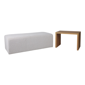 Panca Ottomana Moderna Decorativa per Ingresso con Dettagli in Legno, Elegante Pouf per Corridoio e Ripostiglio - Product Image 5