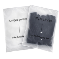 Sac à fermeture éclair en PE givré réutilisable personnalisé avec logo biodégradable résistant à l'humidité pour l'emballage des vêtements, des chaussettes et des chaussures