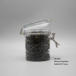 塑料收纳罐子瓶子热销的英国，500毫升食品级圆形PET干果贮藏容器塑料螺母包装罐 - Product Image 3