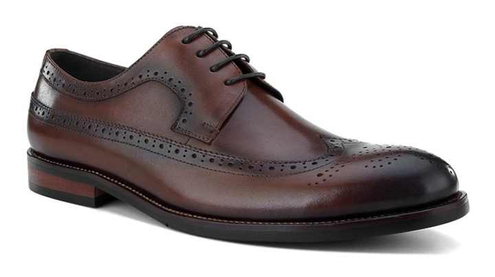 Men's New Fashion Vintage Design Genuine Leather Derby Shoes Wear-Resistant  for Formal Business Use for Autumn