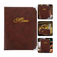 Menu restoran meliputi pemegang kulit buku Menu A4 Folder makanan dengan lengan transparan untuk minuman Bar Hotel kopi