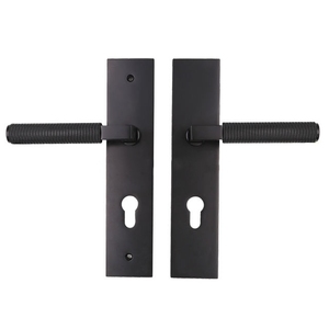 Hiện Đại Đen Kẽm Hợp Kim Manija De Puerta Madera Key Lock Bảng Điều Chỉnh Set Cho Nhà Riêng Tư Phòng Ngủ Nội Thất Đòn Bẩy Tay Nắm Cửa - Product Image 4