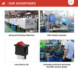 Asiento negro Botón rojo Retardante de llama Punto plateado T125 55 Kema Keur Interruptor basculante eléctrico de 4 pines - Product Image 2