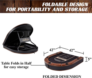 Người kế Nhiệm 10-Player Texas Poker bảng với dát Đèn Led 2 USB 2 Type-C cổng xách tay blackjack gấp lưu trữ tính năng - Product Image 6