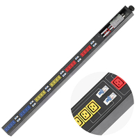 PDU noir triphasé 160A 24 ports IEC C19, unité de distribution en rack, protection par disjoncteur MCB