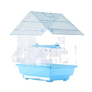 Parrot Bird Cage <b>Small</b> Metal Iron Foldable Adjustable Pearl Villa Design White/Green/Red/Blue Colors for Travel Use Pet Supplies - Product Image 2