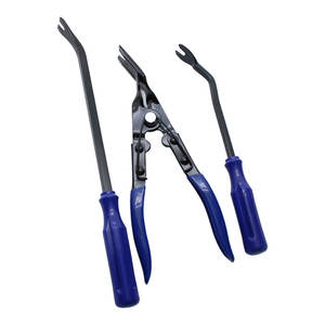 3 pezzi strumento di rimozione del rivestimento <span class=keywords><strong>Audio</strong></span> della porta del pannello dell'auto strumenti per veicoli clip pinze strumenti di rimozione a mano blu/rosso - Product Image 5
