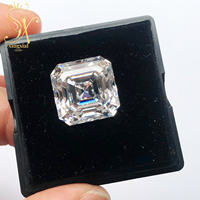 Piedra Suelta de Moissanita Color D VVS, Corte Asscher Blanco, Certificada por GRA, Cultivada en Laboratorio, con Efecto de Color, 0.1-5.0ct