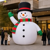 Grand Bonhomme de Neige Gonflable Publicitaire avec Éclairage LED, Étanche, Installation Facile pour Noël, Festivals, Organisateurs d'Événements B2B