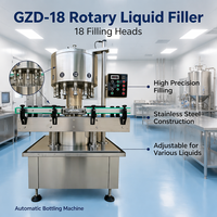 Unité de remplissage rotative 18 têtes de qualité alimentaire, conception sanitaire, machine de mise en bouteille pour vin blanc, brandy, whisky, configuration personnalisée