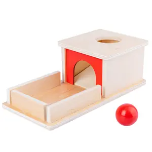 Permanent Object Permanence Box with Tray teaching life learning educational wooden toys montessori kids