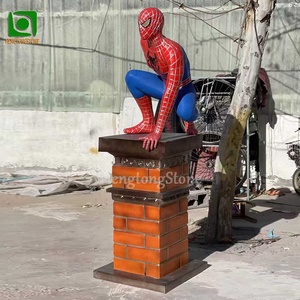 2025 nuevo diseño decorativo de fibra de vidrio Spider Man estatua resina dibujos animados Spider-Man escultura - Product Image 4