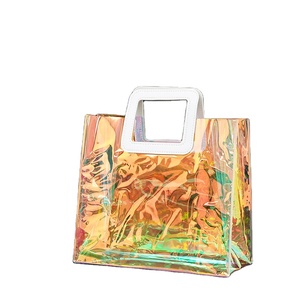 Vente en gros PVC Laser Shooter Sac logo Fantasy Internet Celebrity Transparent Jelly Sac à main coloré Sac fourre-tout - Product Image 1