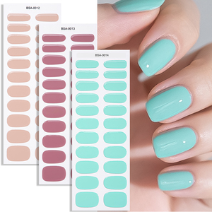 เจลทาเล็บคุณภาพระดับร้านทำเล็บ ติดทนนาน ไม่ต้องใช้หลอดไฟยูวี สติ๊กเกอร์ติดเล็บเจล กดติดเล็บเจล แถบเจลติดเล็บ ไม่ต้องใช้ยูวี - Product Image 5