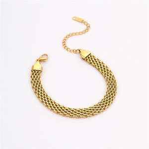 Nuovo Bracciale Trendy Placcato Oro 18K in Acciaio Inossidabile con Catena e Ciondoli a Cuore per <span class=keywords><strong>Gioielli</strong></span> Unisex - Product Image 5